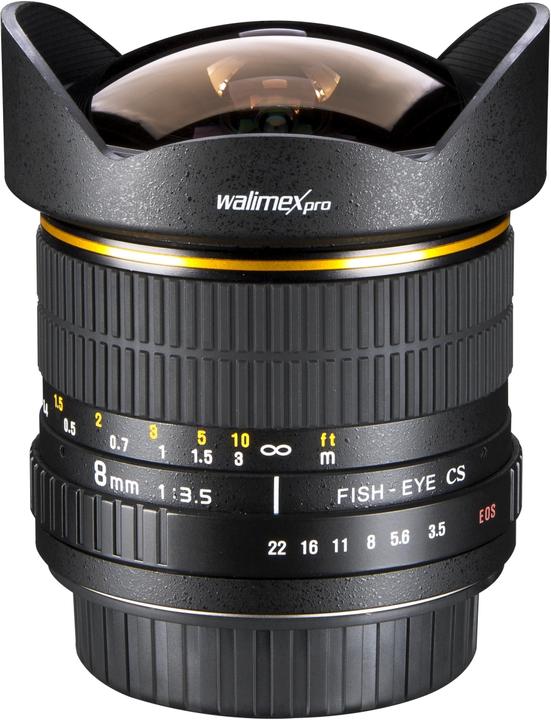 Actual product image Walimex pro Pro 8mm f/3.5 Fisheye, Canon (Canon EF-S, APS-C / DX)
