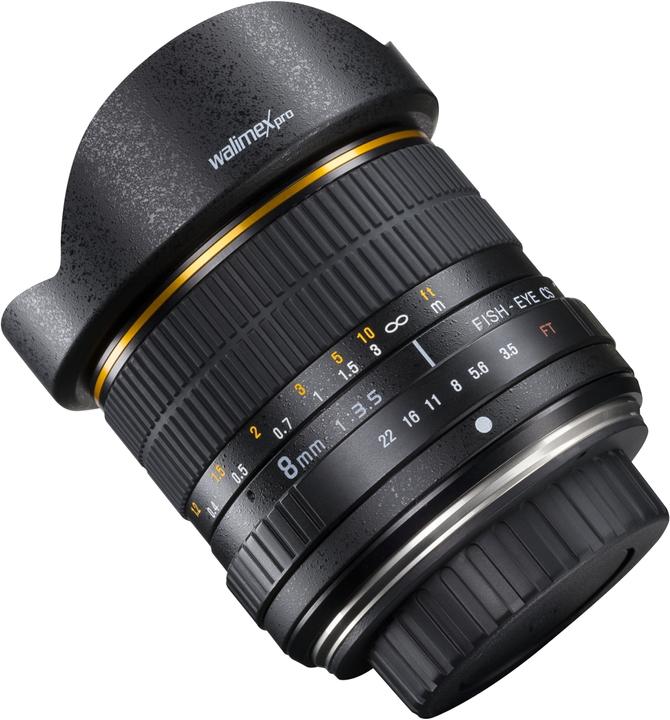 Actual product image Walimex pro Pro 8mm f/3.5 Fisheye, Canon (Canon EF-S, APS-C / DX)