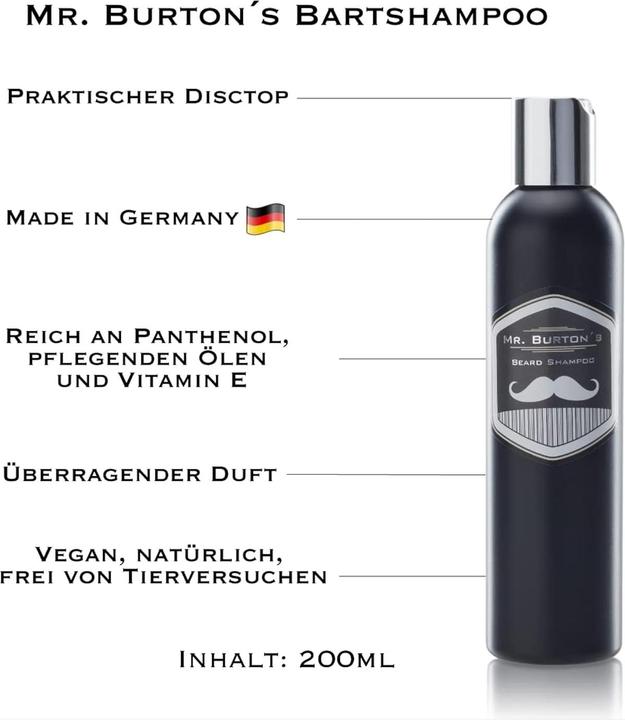 Immagine prodotto Mr. Burton´s Set per la cura della barba (250 ml)