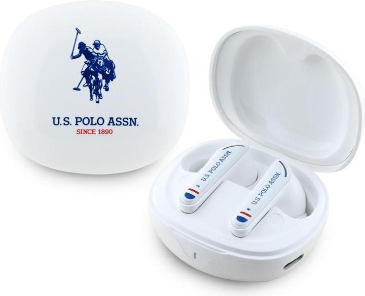 U.S. Polo TWS US Polo DH Logo Bluetooth Headphones - White (Wireless)