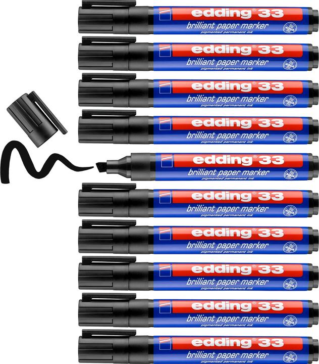 Actual product image Edding Permanent markers 33 (Black, 1 mm, 1 x)
