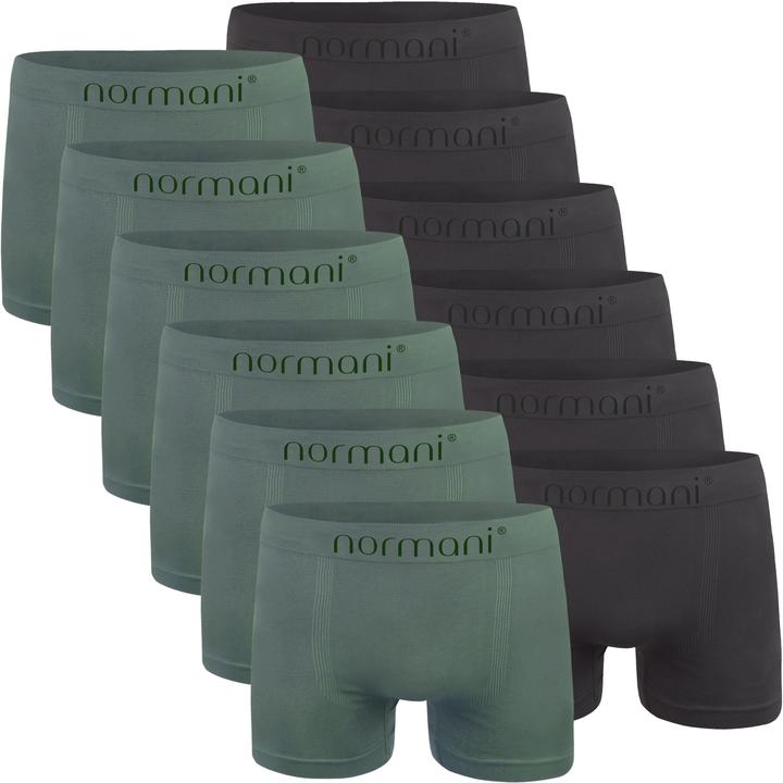 Normani 12 Stück Mikrofaser-Boxershorts für Herren