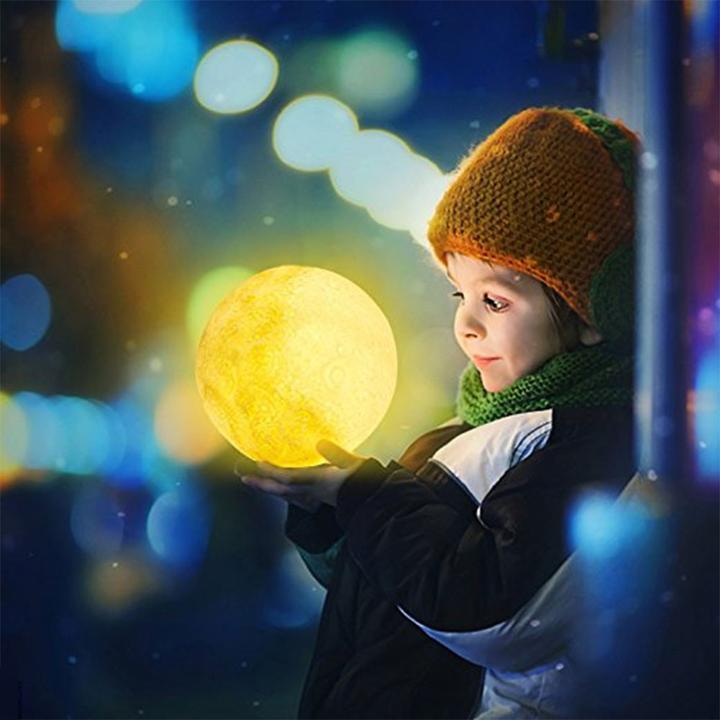 Actual product image Cover-Discount LED moon lamp dimmable 3D 15CM