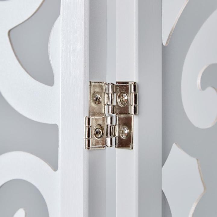 Produktbild Greendeco 3 fach Paravent Raumteiler Holz Trennwand spanische Wand Sichtschutz Weiss