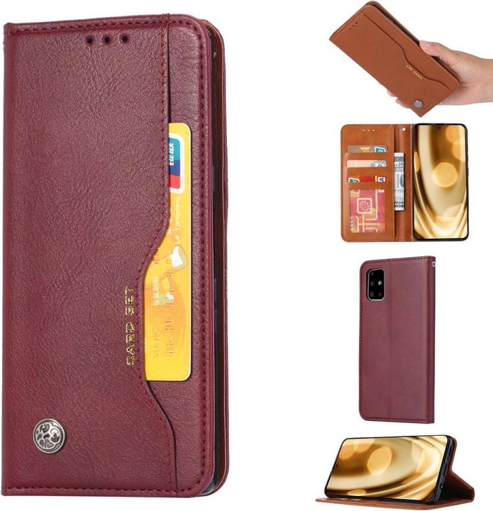 Immagine prodotto Cover-Discount Galaxy A51 - Custodia Flip Case con molti slot per carte di credito rosso vino