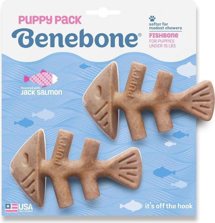 Actual product image Benebone Fishbone Puppy 2-Pack Mini 12cm - (81005421033) (Dog chew toy)
