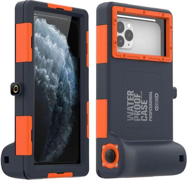 PhoneLook SHELLBOX Universelle Smartphone Hülle Professional Waterproof Case 2nd Generation (15 Meter) Orange (Apple iPhone 13 Pro Max, Apple iPhone 11 Pro Max, Apple iPhone 14, Apple iPhone XS, Apple iPhone 6 Plus, Apple iPhone XS Max, Apple iPhone XR, Apple iPhone 12, Apple iPhone 11 Pro, Apple iPhone 13, Apple iPhone X, Apple iPhone 6, Apple iPhone 8, Apple iPhone 14 Pro Max, Apple iPhone 7)
