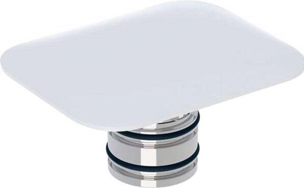Actual product image Geberit Keramag myDay ceramic drain cap 595775, white (110 mm, 90 mm)
