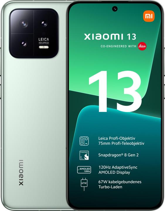 Actual product image Xiaomi 13 (256 GB, Flora Green, 6.36", Dual SIM, 5G)