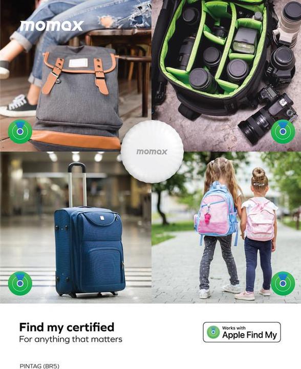 Actual product image Momax PinTag Find My Tracker