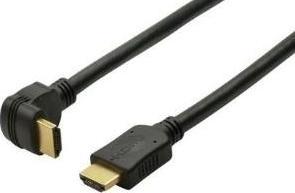 Produktbild Tecline HDMI Kabel, abgewinkelt (Version 1), HDMI 1.3b, vergoldet, 19pol HDMI St./St., 3.0 m Hochwertiges An (3 m, HDMI)