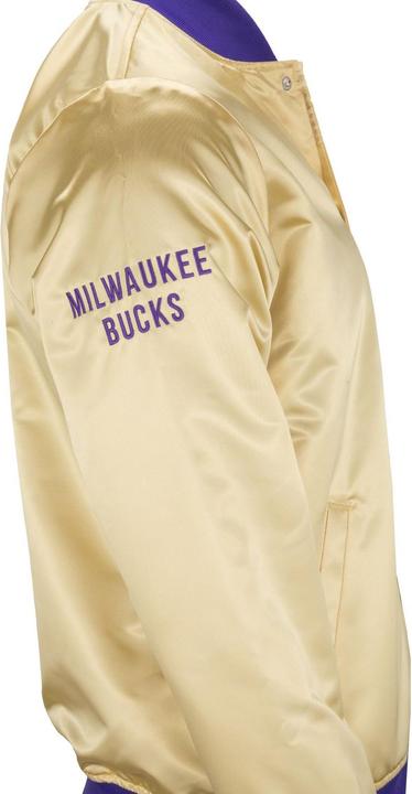 Immagine prodotto Mitchell & Ness M&N Giacca leggera in raso - Milwaukee Bucks oro - M (M)