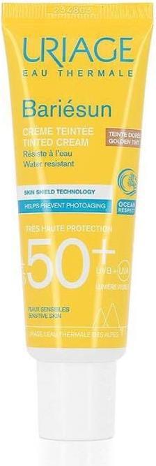 Image du produit Uriage TÃ³novanÃ½ pleÅ¥ovÃ½ krÃ©m na opalovÃ¡nÃ SPF 50+ Bariesun Golden Tint (Tinted Cream) 50 ml (Crème solaire, SPF 50+, 50 ml, 500 g)