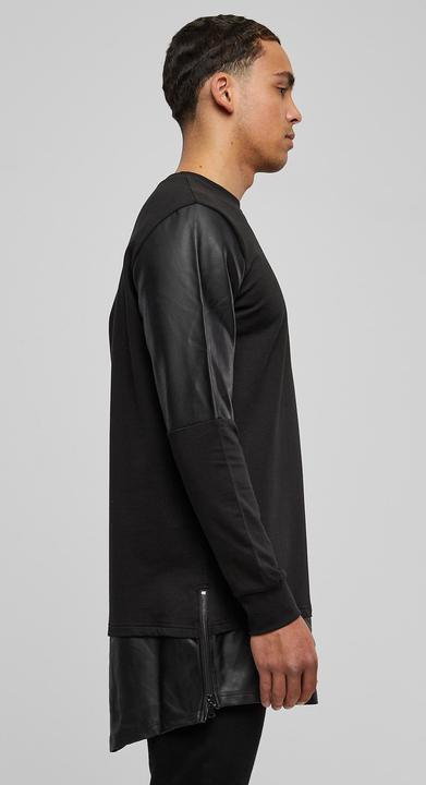 Image du produit Urban Classics Long Zipped Synthetic Leather Crewneck (M)
