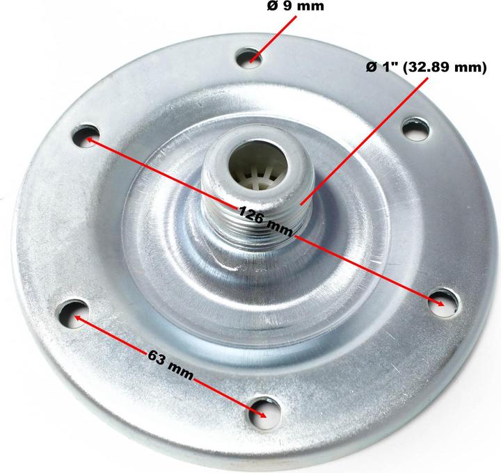 Actual product image Wiltec Flange 1 Inch (33 mm) for Pressure Vessel 24-100 L Expansion Tank