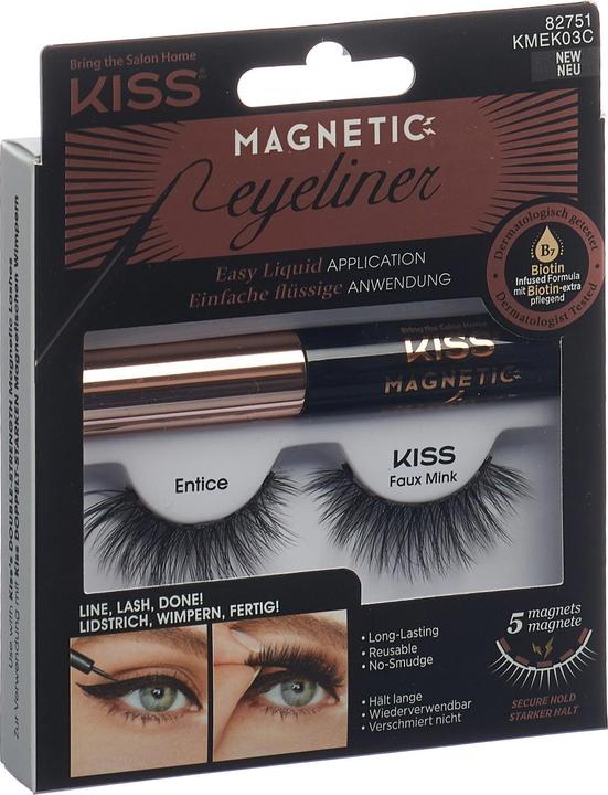 KISS Magnetic Eyeliner & Lash Kit - Entice (Künstliche Wimpern)