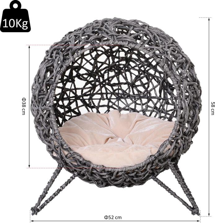 Image du produit PawHut Panier pour chat avec coussin (Chat)