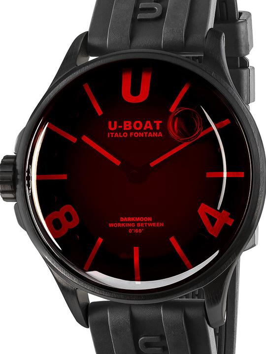 U-Boat 9306 Darkmoon Red Glass PVD Herrenuhr 40mm 5ATM (Analoguhr, 40 mm)