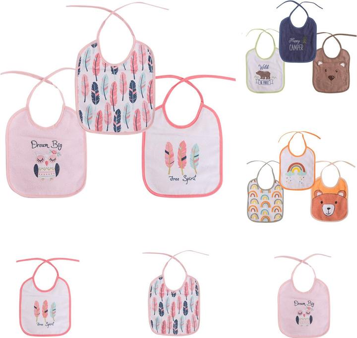 Baby Care set 3 bavoirs bébé
