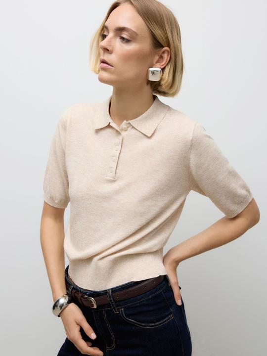 Actual product image Vero Moda AWSIKITA Gestricktes Poloshirt Polo (M)