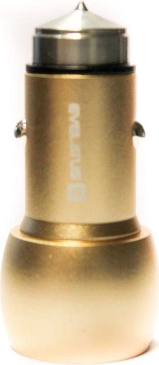 Produktbild Evelatus Car Charger ECC01 GOLD 2USB port 3.1A with stainless steel escape tool
