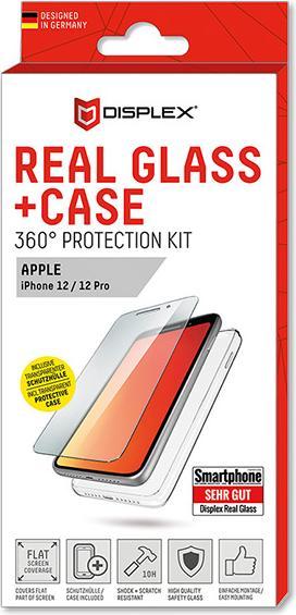 Actual product image Displex Real Glass, 2D Panzerglas + Handyhülle (1 Piece, Realme 12 Pro+, Apple iPhone 12)