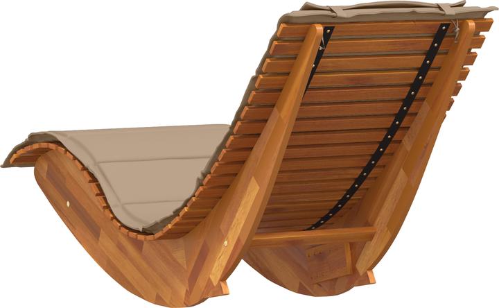 Produktbild VidaXL Sonnenliege Set aus 2 Taupe Massivholz Akazie Standard (3 cm)