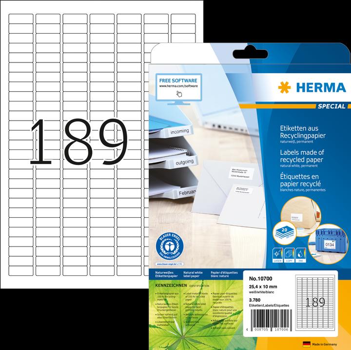 Produktbild HERMA Recycling Etiketten A4