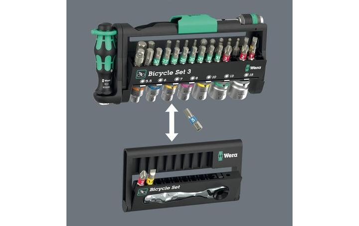 Actual product image Wera Bicycle Set 3 (1/4" x 25mm, 1 x TX 40x25, 1 x TX 27 x 25 mm, 1/4" x 50, 1x TX 20x25 mm, 1 x TX 30x25, 1 x TX 25x25)