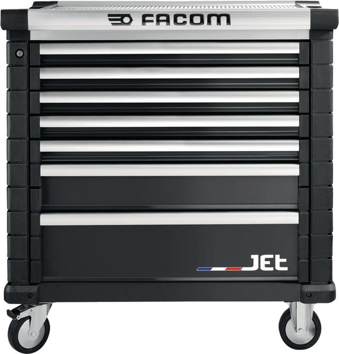 Actual product image Facom JET+ workshop trolley with 7 drawers, 4 modules per drawer, black (RAL 9004) (4 x)