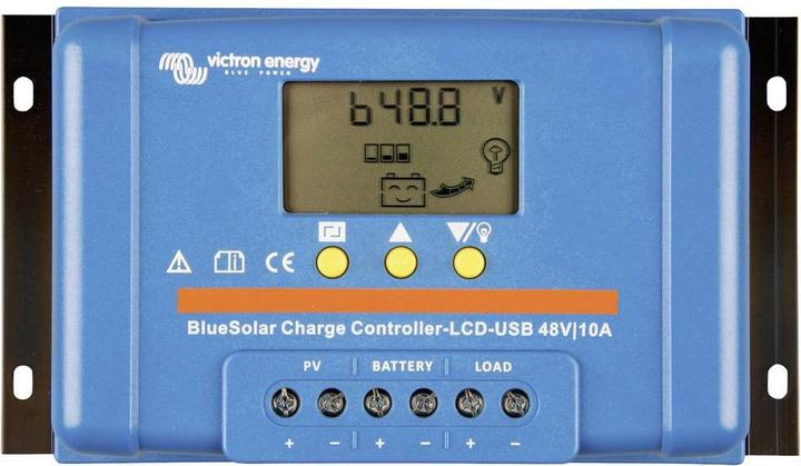 Produktbild Victron Energy Blue-Solar PWM-LCD&USB Laderegler PWM 12 V, 24 V, 48V 10A