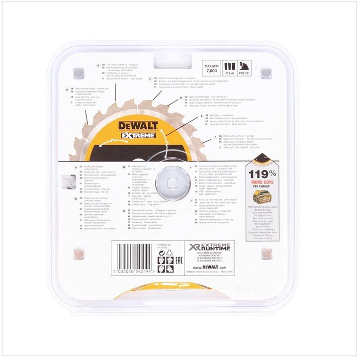 Produktbild DeWalt Xtreme Runtime 190mm x 30mm 24T CSB