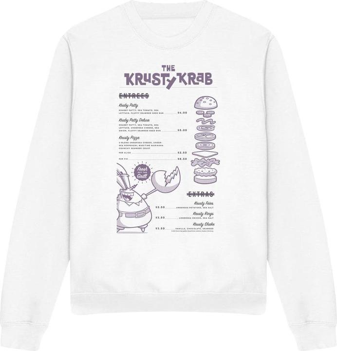 Produktbild Spongebob Squarepants Krusty Krab Menu Sweatshirt (L)