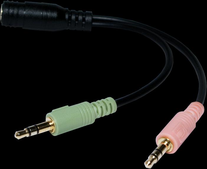 Actual product image LogiLink Jack adapter (0.15 m, 3.5mm jack (AUX))