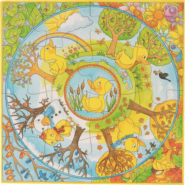 Produktbild Goki Hölzernes saisonales Puzzle XL (16 Teile)