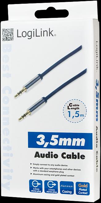 Immagine prodotto LogiLink CA Cavo di collegamento (1.50 m, Connettore da 3,5 mm (AUX))