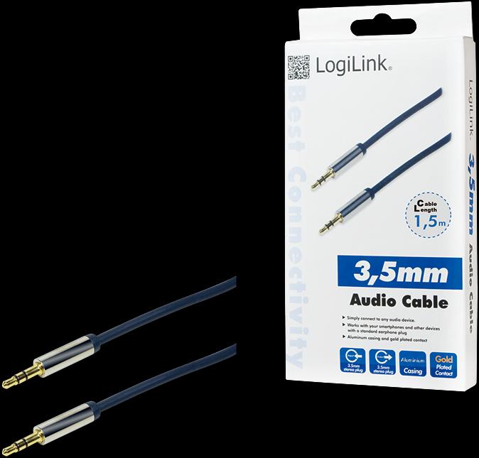 Immagine prodotto LogiLink CA Cavo di collegamento (1.50 m, Connettore da 3,5 mm (AUX))