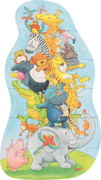 Image du produit Goki Puzzle XXL Puzzle Pyramide d'animaux (17 pièces)