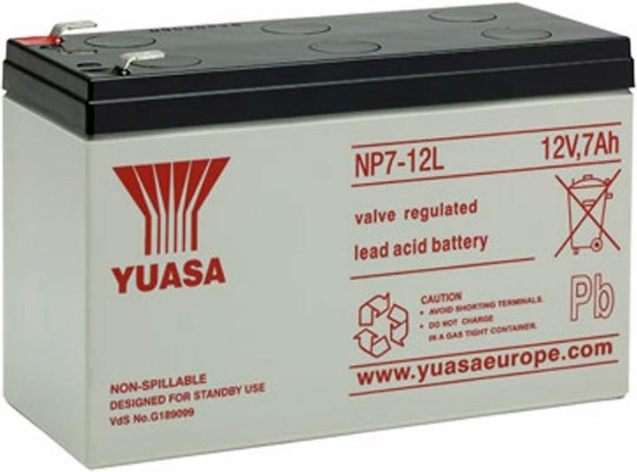 Yuasa Akku NP7-12L, mit 6,3mm Kontakten (12 V, 7 Ah)