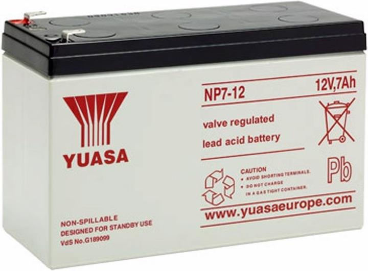 Yuasa Akku NP7-12 Akku NPW36-12, mit 4,8mm Kontakten (12 V, 7 Ah)