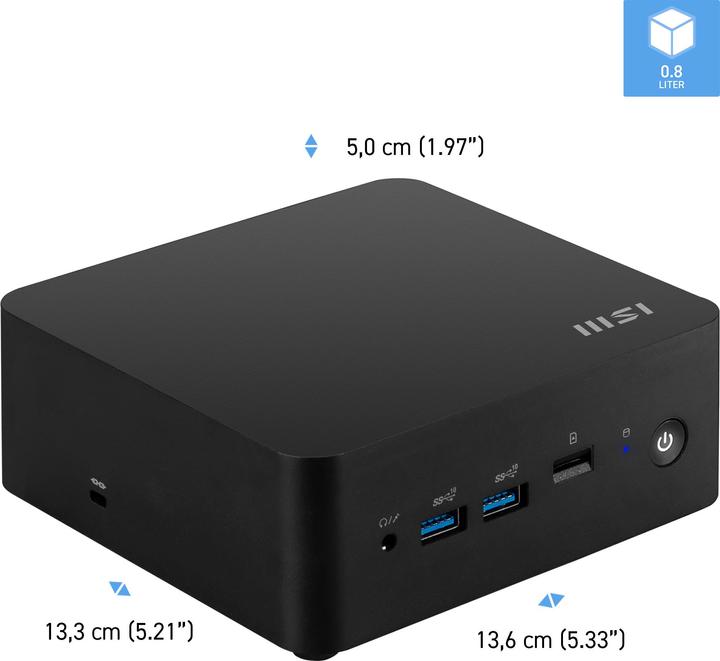 Produktbild MSI Cubi NUC 1MG (Intel Core 5 120U, 8 GB, 512 GB, Intel UHD Graphics)