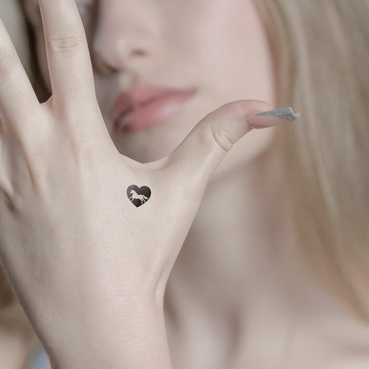 Produktbild minink Temporäres Tattoo – Pferd und Herz