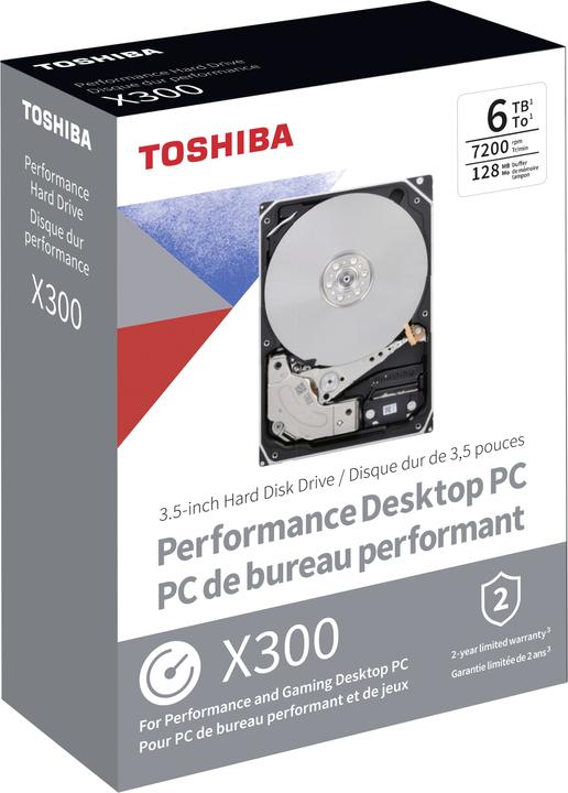 Actual product image Toshiba X300 Retail (6 TB, 3.5", CMR)
