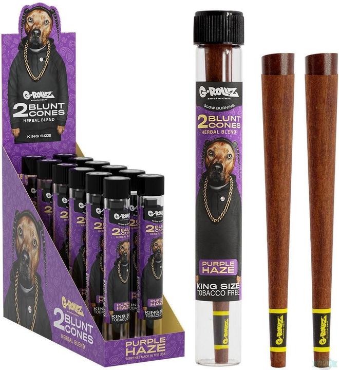 G-Rollz Prerolled Terpenten Infusion Herbes Blunt, Purple Haze