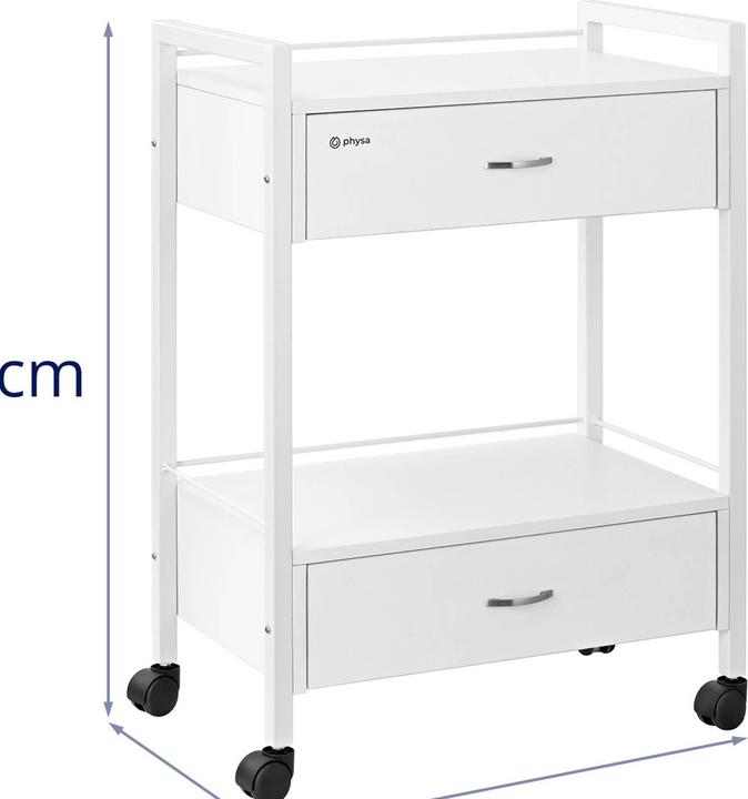 Produktbild Physa Kosmetikwagen Arbeitswagen Beistellwagen Salon-Trolley 2 Schubladen / Ablagen