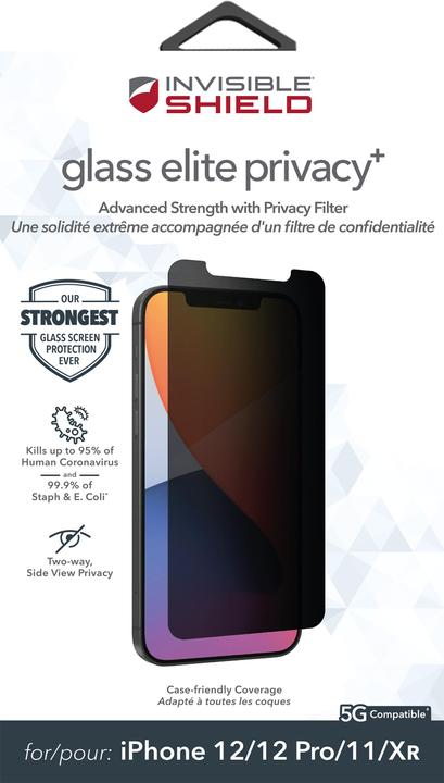 Immagine prodotto Zagg InvisibleShield Glass Elite Privacy+ Apple (e) (1 Pezzo/i, Realme 12 Pro+, Apple iPhone 12)