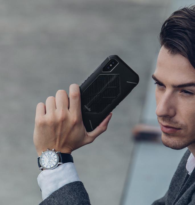 Actual product image Moshi Talos for iPhone XS/X - case for iPhone - Stealth Black (Apple iPhone X)