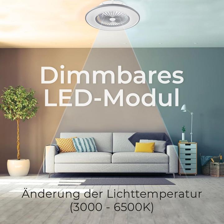 Produktbild Noaton Deckenventilator Vega mit LED-Beleuchtung & Lautsprecher (45 dB)