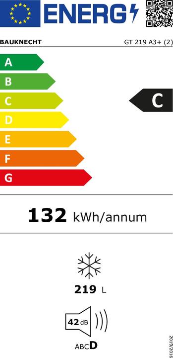 Energie-Label Bauknecht Gt 219 A3 (Freistehend, 215 l)