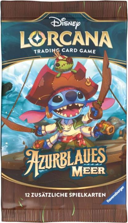 Actual product image Disney Lorcana Trading Card Game: Azure Sea - Booster Display with 24 booster packs (German) (German, Booster display)